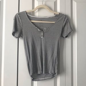 American eagle striped crop top